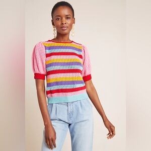 Anthropology Hand Made Crochet Nouria Sweater